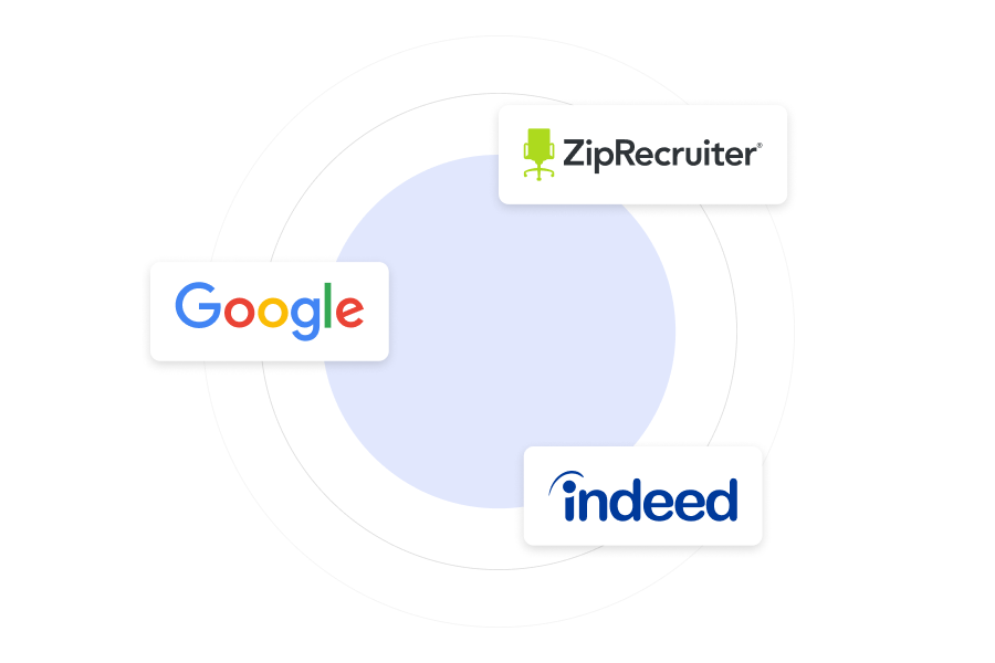 Show indeed, ziprecruiter and google